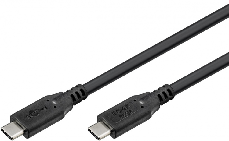 Goobay Sync & Charge SuperSpeed USB-C™-kabel (USB 3.2 Gen 1), USB-PD, 2 m USB-C™ plugg > USB-C™ plugg