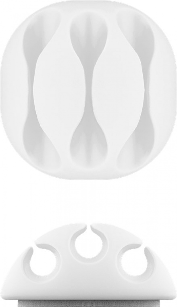 Goobay Kabelhantering 3 urtag, vit 4-pack för att ordna och fästa, avtagbar