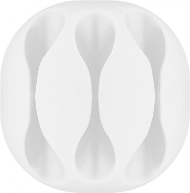 Goobay Kabelhantering 3 urtag, vit 4-pack för att ordna och fästa, avtagbar