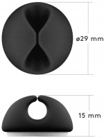 Goobay Kabelhanteringssats, svart 5-pack för att ordna och fästa, avtagbar