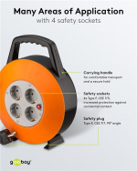 Goobay Kabeltrumma 15 m Praktiskt och lämpligt för inomhusbruk