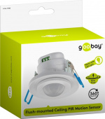 Goobay Infraröd rörelsedetektor för infälld montering i taket, 360°-detektion, 8 m räckvidd, för inomhusbruk (IP20), LED-anpassad Goobay Infraröd rörelsedetektor för infälld montering i taket, 360°-detektion, 8 m räckvidd, för inomhusbruk (IP20), LED-anpassad