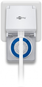 Goobay Analog timer IP44 Lättmanövrerad mekanisk timer för eluttaget