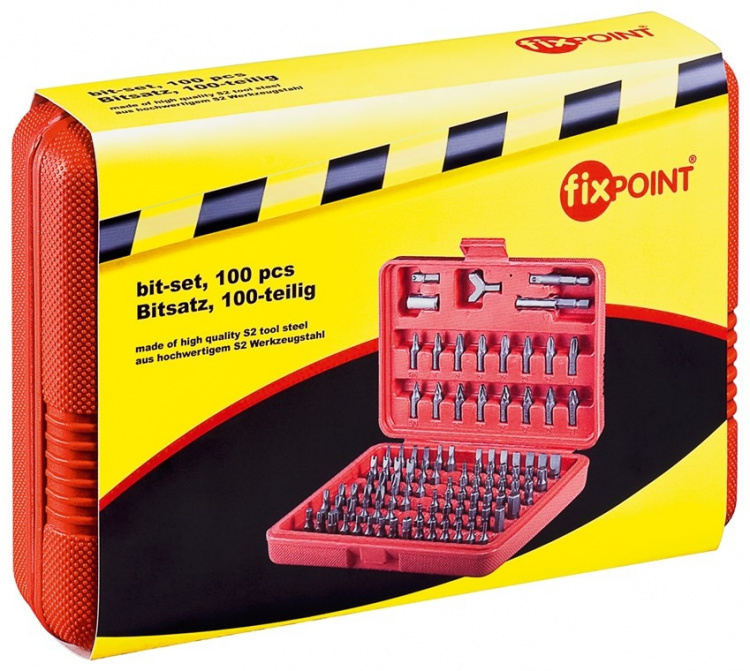 Fixpoint Bitssats, 100 delar bitsats för sladdlösa skruvmejslar och spärrnycklar
