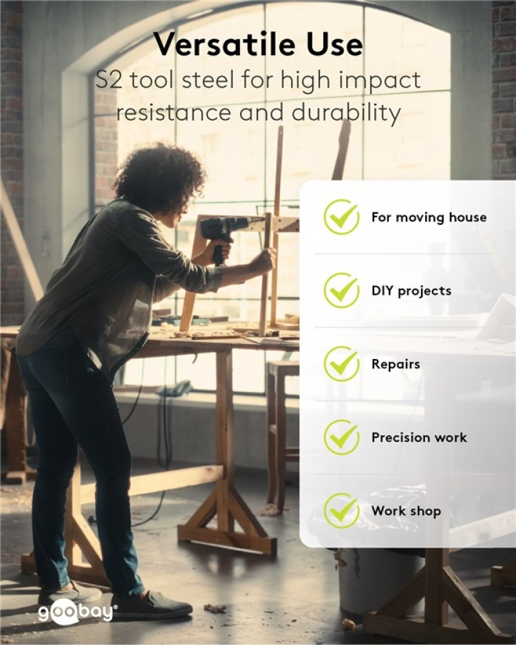 Fixpoint Bitssats, 113 delar bitsats för sladdlösa skruvmejslar och spärrnycklar