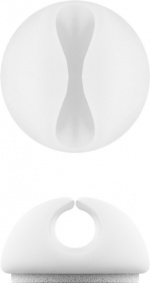 Goobay Kabelhantering 1 urtag, vit 5-pack för att ordna och fästa, avtagbar