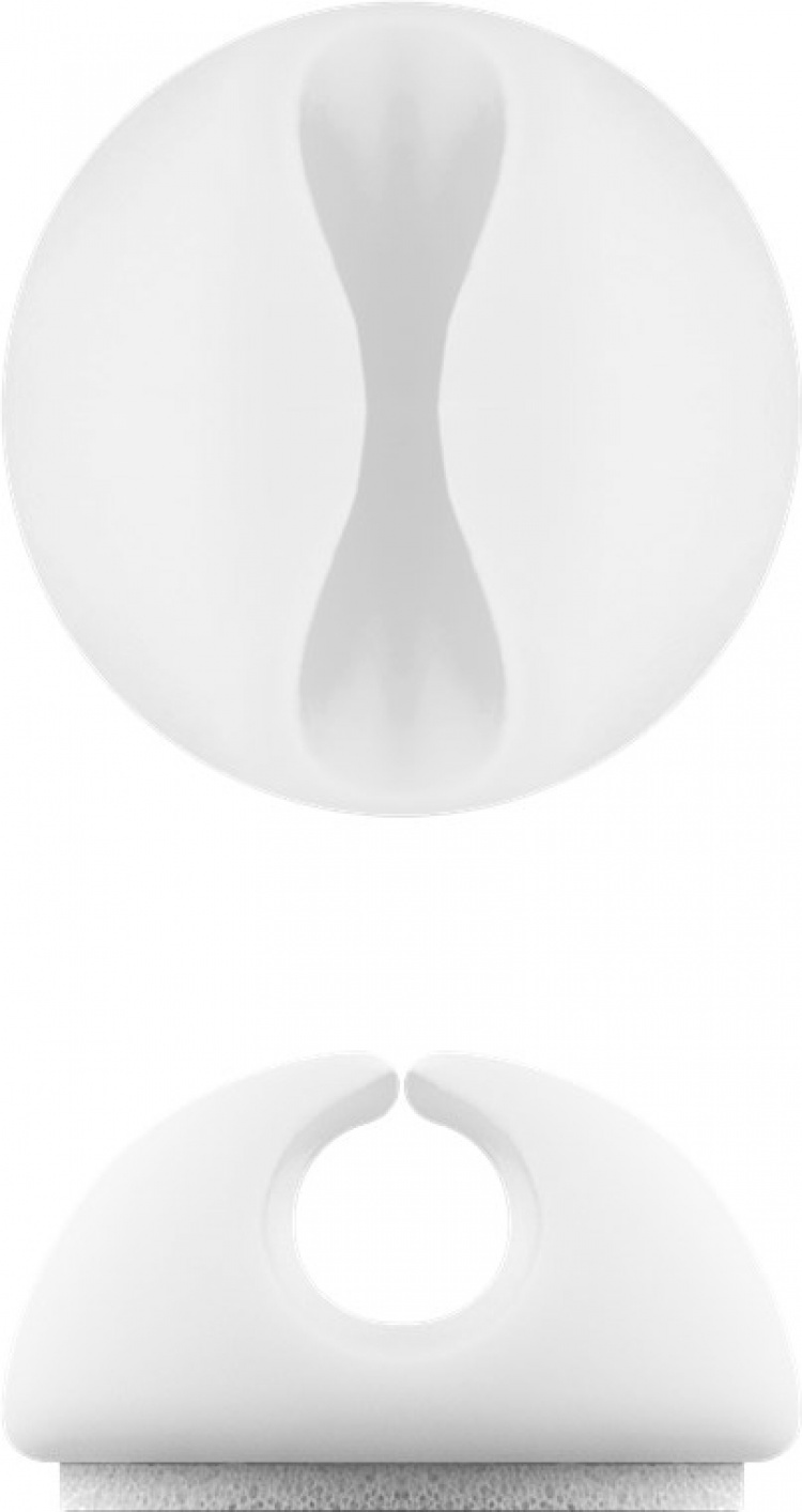 Goobay Kabelhantering 1 urtag, vit 5-pack för att ordna och fästa, avtagbar