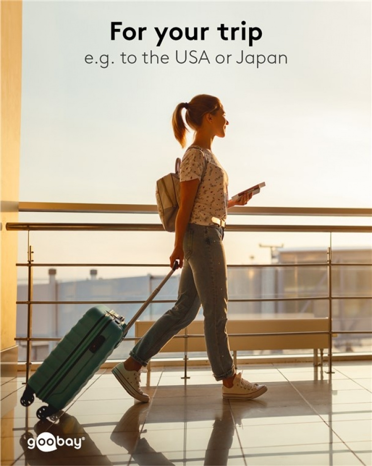 Goobay Nätadapter US, svart uttag med skyddsjord (typ F, CEE 7/3) > Amerikansk/japansk kontakt (typ B, NEMA 5-15, 3-polig) Goobay Nätadapter US, svart uttag med skyddsjord (typ F, CEE 7/3) > Amerikansk/japansk kontakt (typ B, NEMA 5-15, 3-polig)