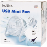LogiLink USB-fläkt Ø12,7 cm Vit LogiLink USB-fläkt Ø12,7 cm Vit