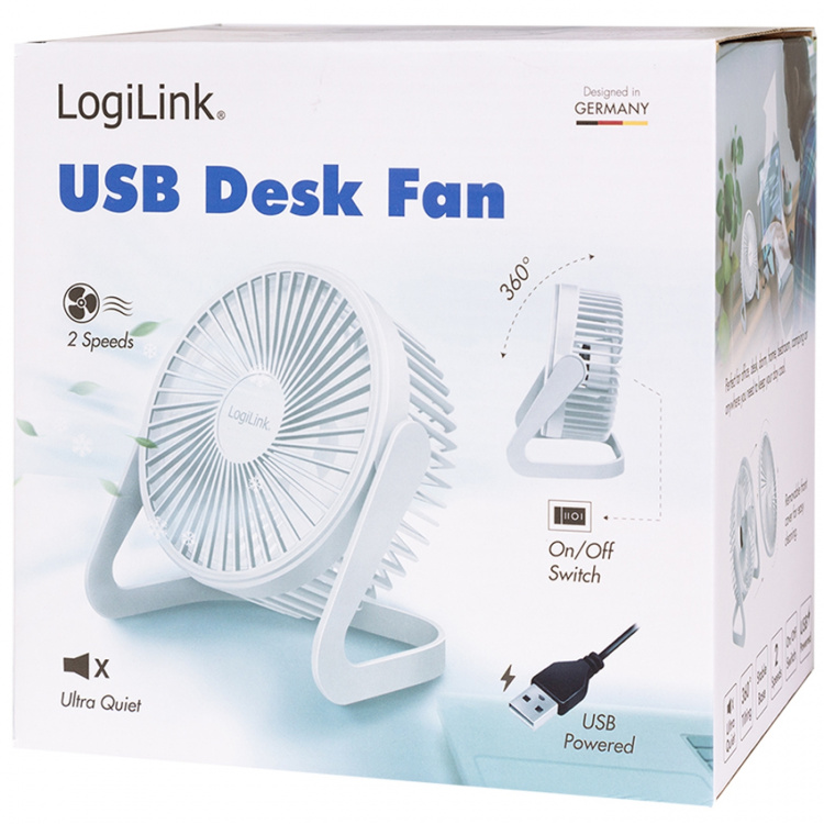 LogiLink USB-fläkt Ø15,24 cm Vit