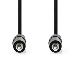 Nedis Stereo Audio kabel | 3.5 mm Hanstik | 3.5 mm Hanstik | Nikkelplateret | 1.00 m | Runde | Sort | Label