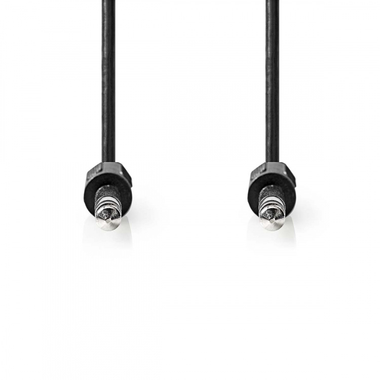 Nedis Stereo Audio kabel | 6.35 mm Hanstik | 6.35 mm Hanstik | Nikkelplateret | 2.00 m | Runde | Sort | Label