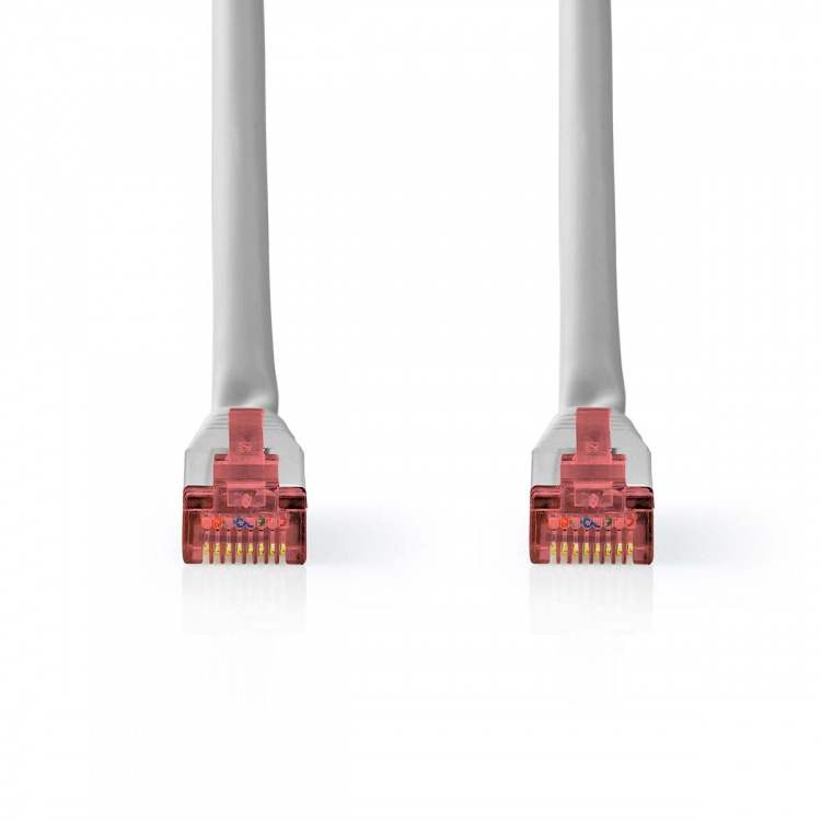 Nedis Kat 6 kabel | RJ45 Han | RJ45 Han | SF/UTP | 20.0 m | Runde | PVC | Grå | Label