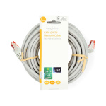 Nedis Kat 6 kabel | RJ45 Han | RJ45 Han | S/FTP | 10.0 m | Runde | LSZH | Grå | Label