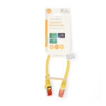 Nedis Kat 6 kabel | RJ45 Han | RJ45 Han | S/FTP | 0.25 m | Runde | LSZH | Gul | Label