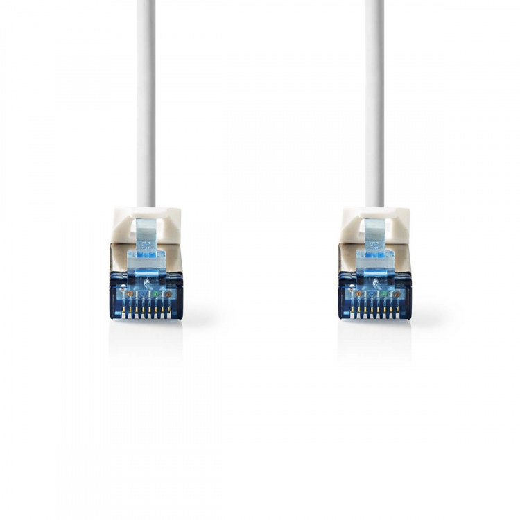 Nedis CAT6a netværkskabel | S/FTP | RJ45 Han | RJ45 Han | 1.00 m | Snagless | Runde | LSZH | Hvid | Label