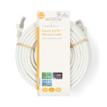 Nedis Cat 8.1 netværkskabel | S/FTP | RJ45 Han | RJ45 Han | 15.0 m | Runde | LSZH | Hvid | Label