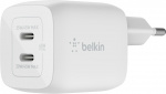 Belkin Boost Charge Pro Dual Port USB-C GaN 45 W PD 3.0 -verkkovirtalaturi, valkoinen