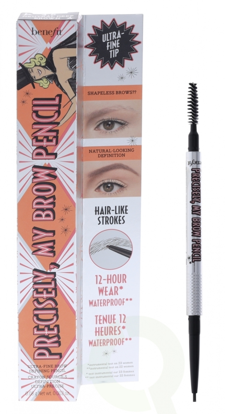 Benefit Precisely My Brow Pencil Ultra-Fine 0.08 gr #4.5 Neutral Deep Brown, 12- hour Waterproof