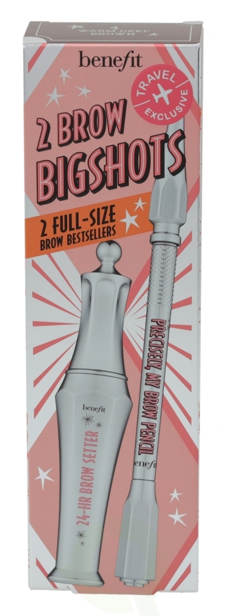 Benefit Duo Set: Precisely My Brow Pencil & 24H Brow Setter 7.08 ml #4 Warm Deep Brown - 0,08 gr & 7 ml