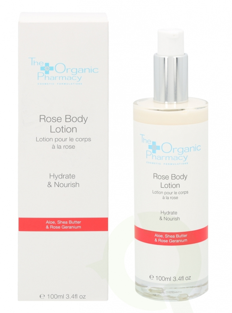 The Organic Pharmacy Rose Body Lotion 100 ml Aloe, Shea Butter & Rose Geranium