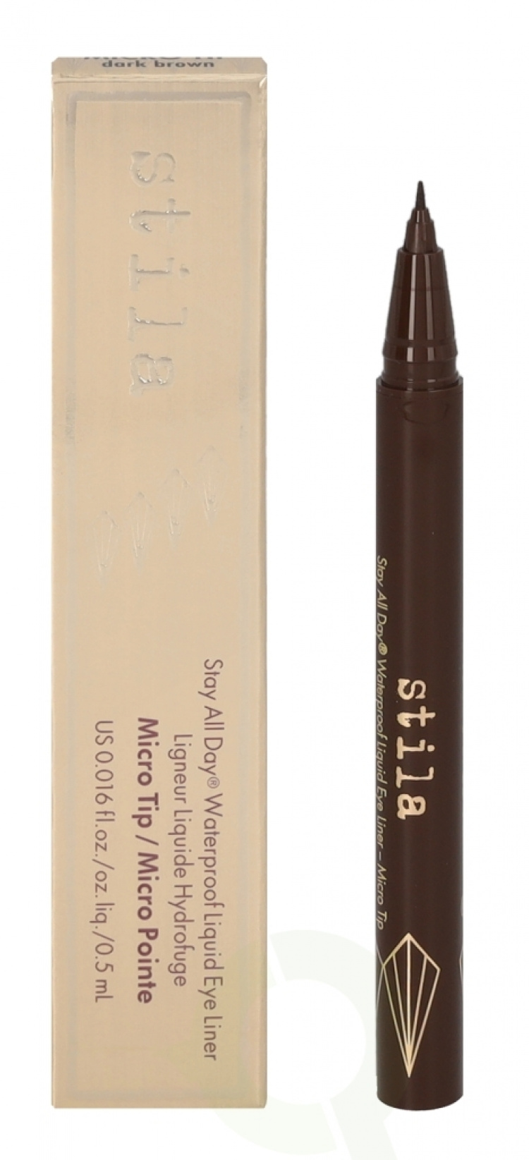 Stila Stay All Day Micro Tip Waterproof Liquid Eye Liner 0.5 ml Dark Brown