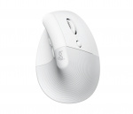 Logitech Lift Right Vertical Ergonomic Mouse, Off-white/Pale