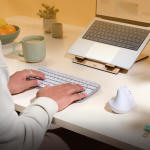 Logitech Lift for Mac Vertical Ergonomic Mouse, Off-White/Pa