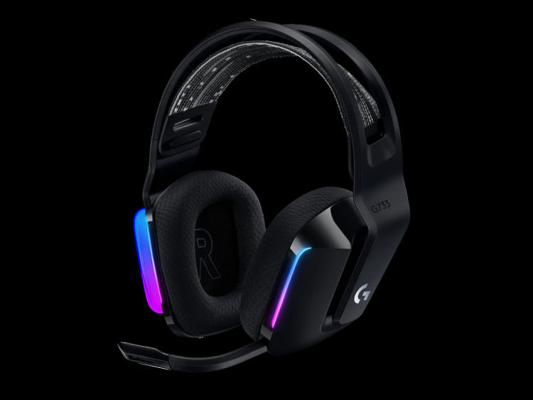 Logitech G733 LIGHTSPEED Wireless RGB Gaming Headset, Black