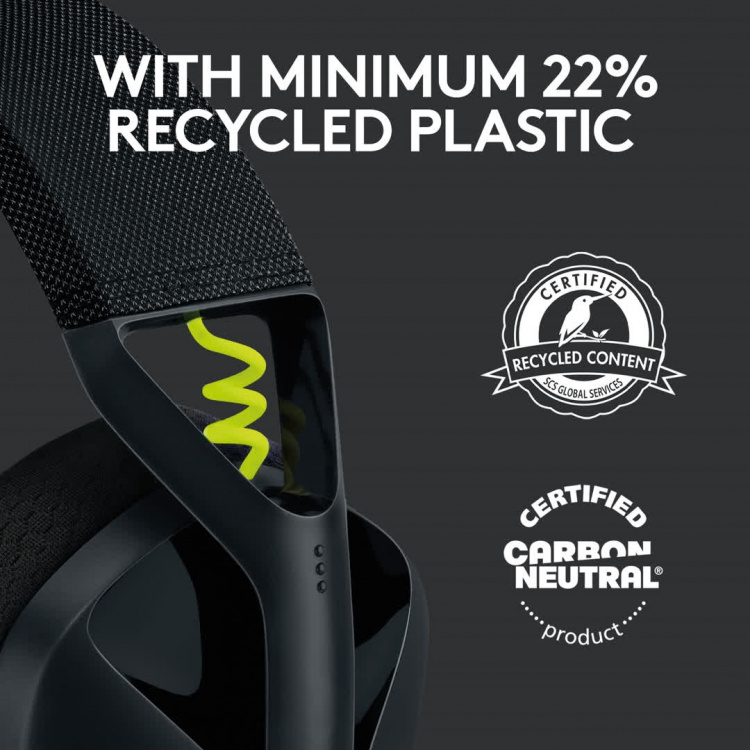 Logitech G435 LIGHTSPEED Wireless Gaming Headset, Black