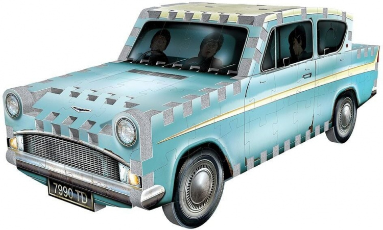 Wrebbit Flying Ford Anglia 3D-pussel, 130 bitar