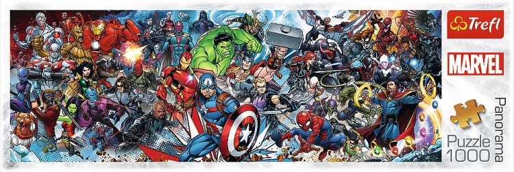 Trefl Marvel Universe panoramapussel, 1000 bitar