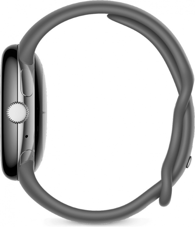 Google Pixel Watch WiFi -älykello, Polished Silver / Charcoal
