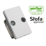 Triax Vægudtag FM/TV TD 260E Hvid