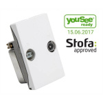 Triax Vægudtag FM/TV TD 263E Hvid