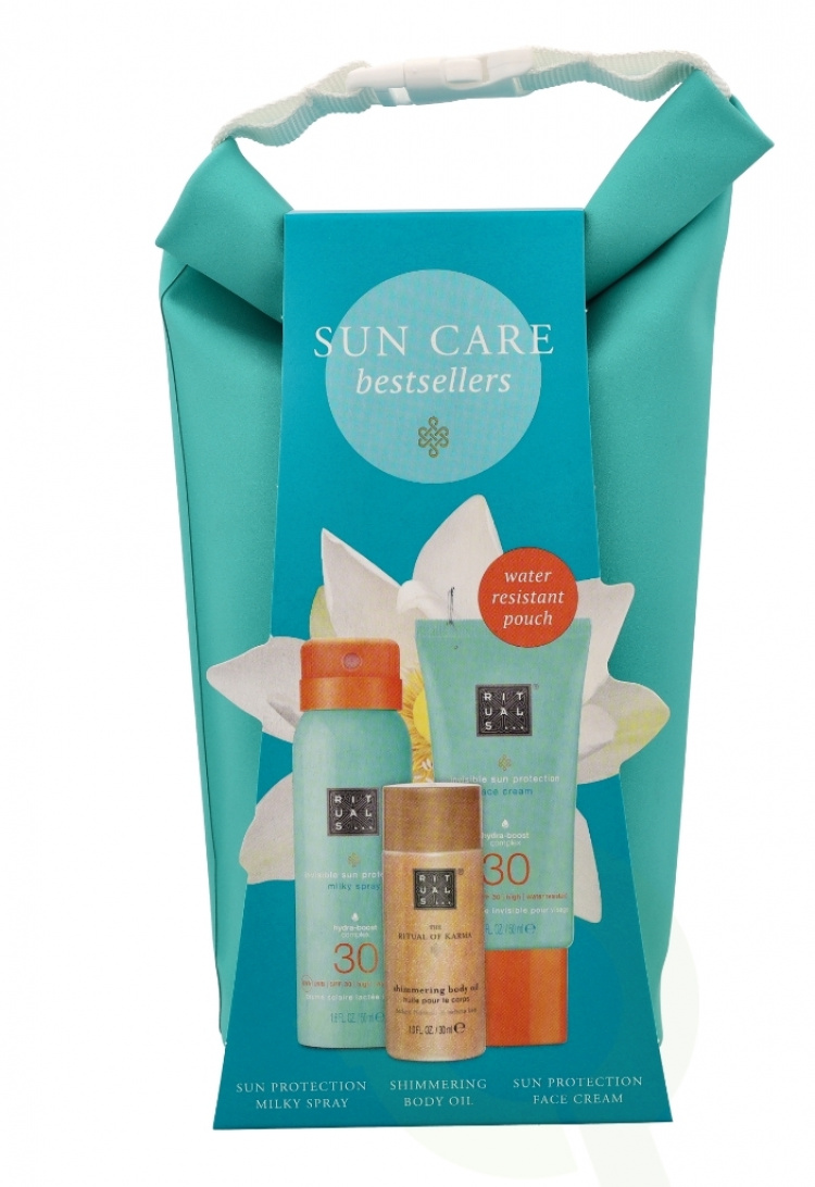 Rituals Karma Summer Sun Care Set 130 ml Shimmering Body Oil 30ml/Face Cream SPF30 50ml/Milky Spray SPF30 50ml