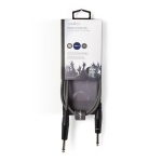 Nedis Mono Audio kabel | 6.35 mm Hanstik | 6.35 mm Hanstik | Nikkelplateret | 1.50 m | Runde | PVC