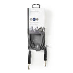 Nedis Mono Audio kabel | 6.35 mm Hanstik | 6.35 mm Hanstik | Nikkelplateret | 3.00 m | Runde | PVC