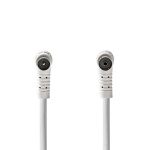 Nedis Coax Cable | IEC (Coax) Han | IEC (Coax) Hun | Nikkelplateret | 120 dB | 75 Ohm | Quad Skærmet | 1.50 m | Runde | PVC | Hvid | Box