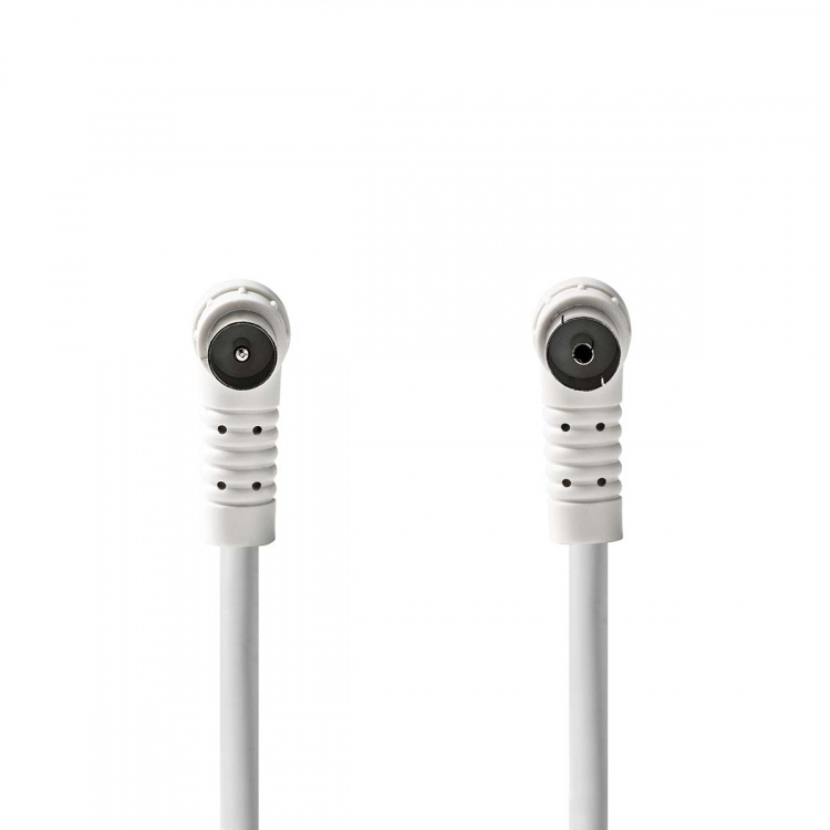 Nedis Coax Cable | IEC (Coax) Han | IEC (Coax) Hun | Nikkelplateret | 120 dB | 75 Ohm | Quad Skærmet | 1.50 m | Runde | PVC | Hvid | Box