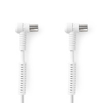 Nedis Coax Cable | IEC (Coax) Han | IEC (Coax) Hun | Nikkelplateret | 120 dB | 75 Ohm | Quad Skærmet | 3.00 m | Runde | PVC | Hvid | Box
