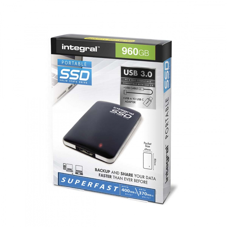 Integral 960 GB USB 3.0 bærbar SSD ekstern