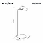 Nedis Speaker Mount | Kompatibel med: Sonos® One SL™ / Sonos® One™ / Sonos® PLAY:1™ | Stand | 10 kg | Fast | Metal / Træ | Brun / Sort