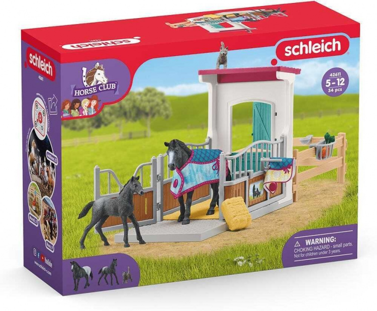 Schleich Horse Club 42611 Box with Mare and Foal