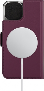 Wave BookCase - skyddsfodral, MagSafe-kompatibelt, iPhone 15, smoky sangria