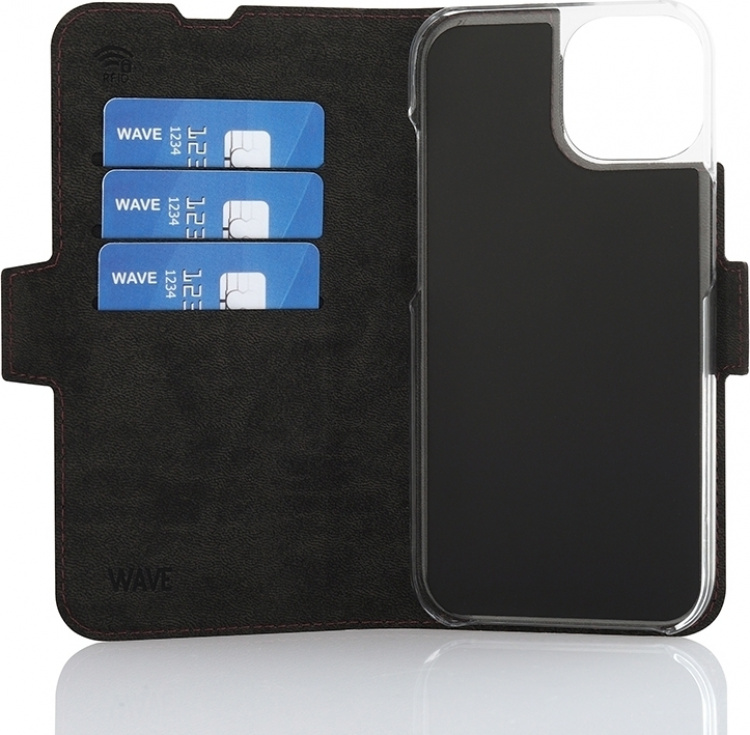 Wave BookCase - skyddsfodral, MagSafe-kompatibelt, iPhone 15, smoky sangria