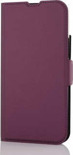 Wave BookCase -skyddshölje, MagSafe-kompatibel, iPhone 15 Plus, smoky sangria