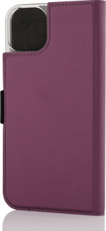 Wave BookCase -skyddshölje, MagSafe-kompatibel, iPhone 15 Plus, smoky sangria