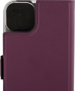 Wave BookCase -skyddshölje, MagSafe-kompatibel, iPhone 15 Plus, smoky sangria