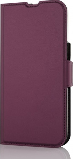 Wave BookCase -skyddshölje, MagSafe-kompatibel, iPhone 15 Pro Max, rökig sangria